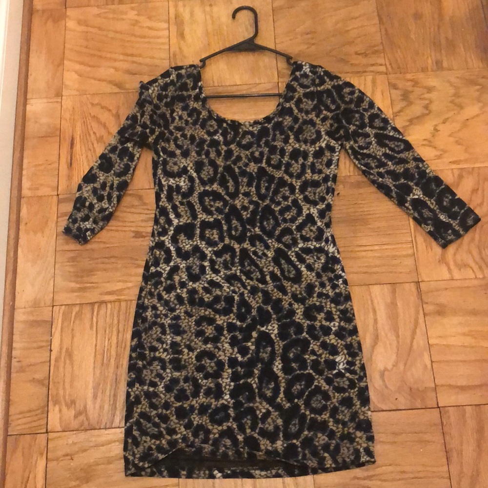 Cheetah Print Mini Dress